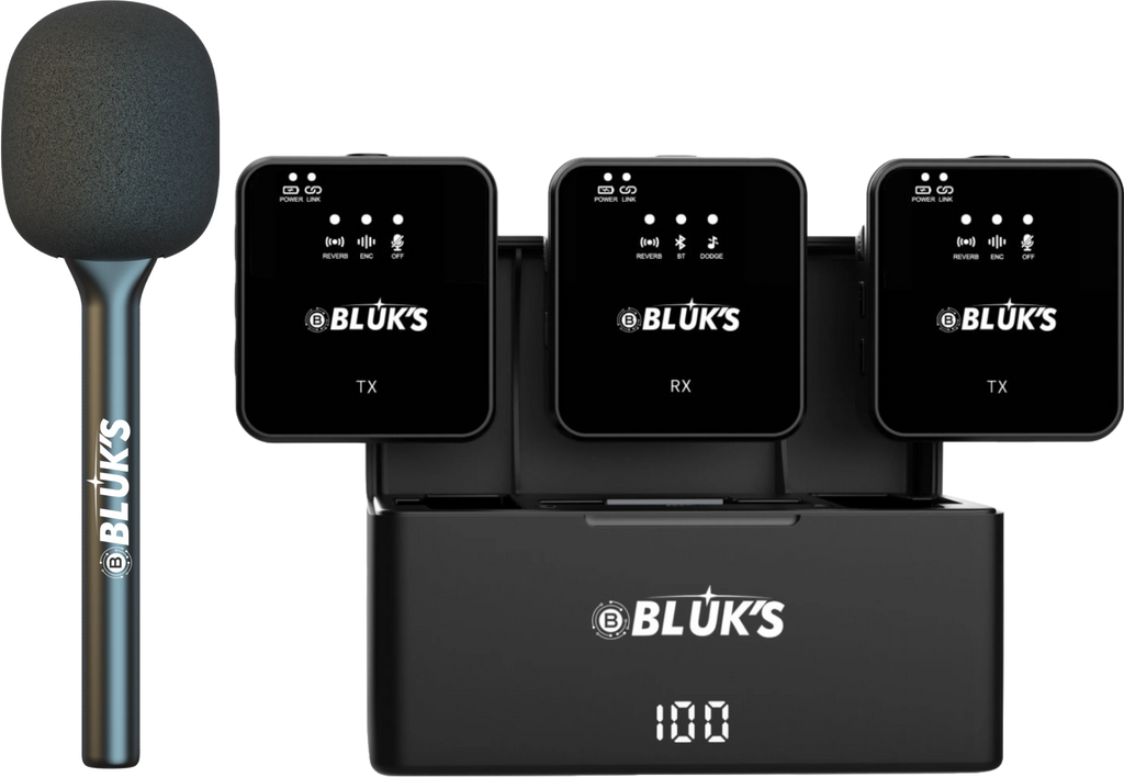 Bluks ENC Wireless Mic with Handheld Stick