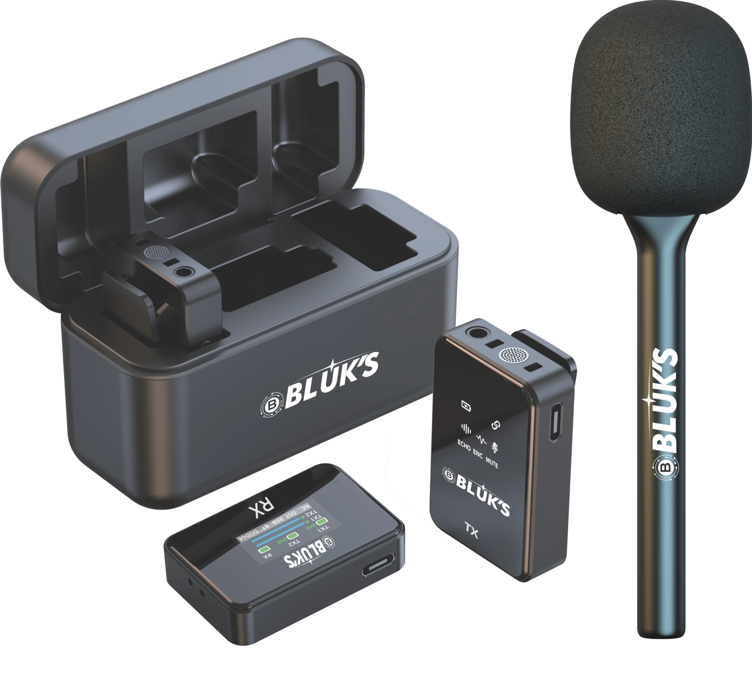 Bluks Double Mic ENC with IPhone & Type C Connector