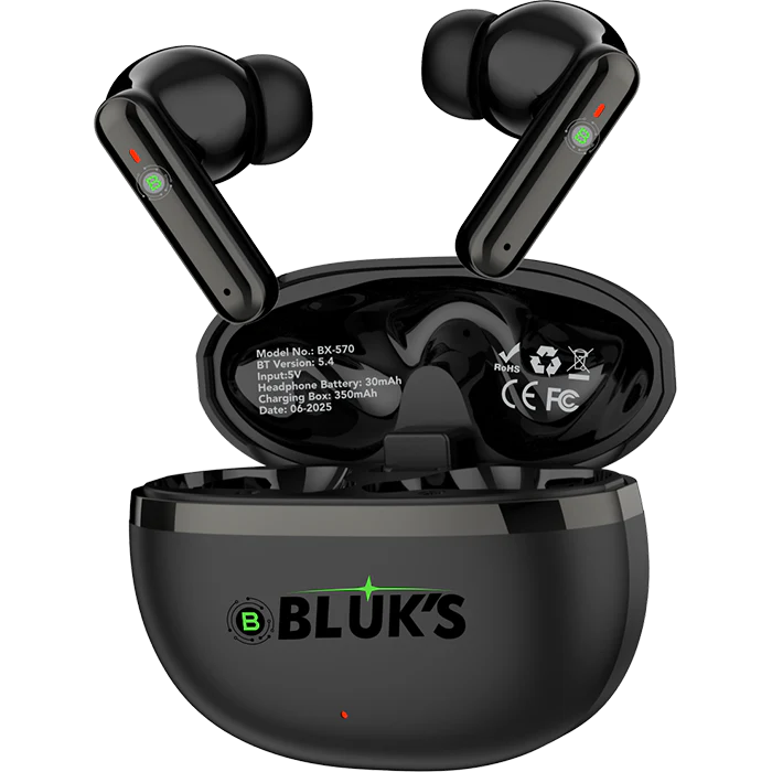 Bluks Quad-Mic ENC+ANC Earbuds
