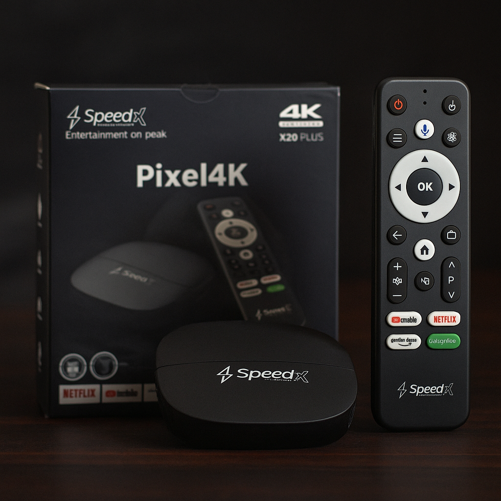 Speed-X Pixel 4K X20 Plus Smart TV Box (2GB+16GB, Android 10)